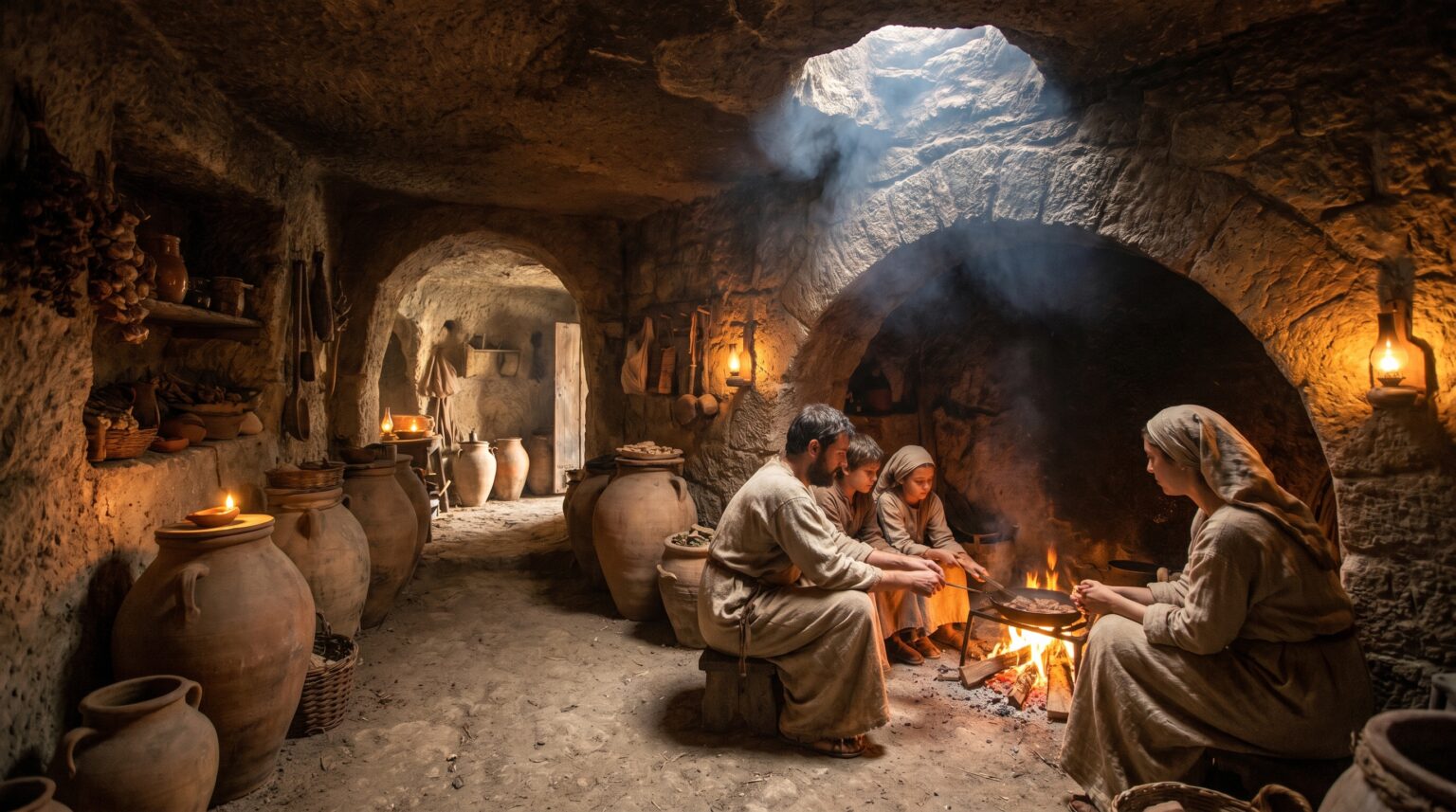 Daily life inside Derinkuyu Underground City