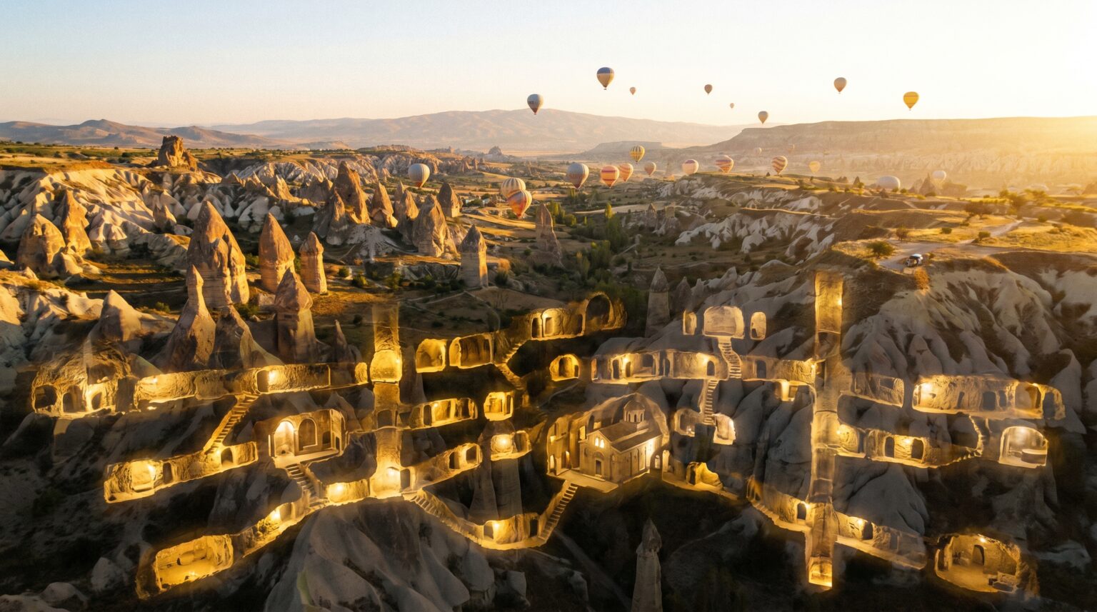 Derinkuyu Underground City hidden beneath Cappadocia landscape